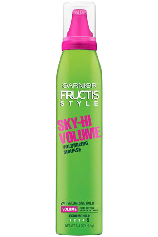 Garnier Fructis Style Sky Hi Volume Volumizing Mousse Front Of Bottle